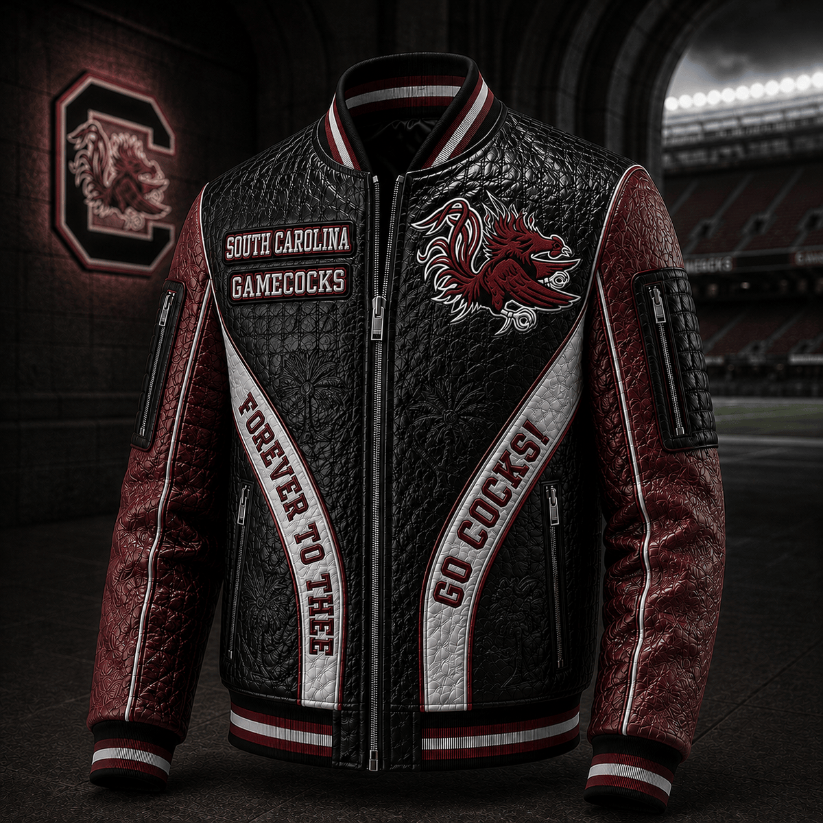 Premium SCG Leather Zipper Jacket PVNA