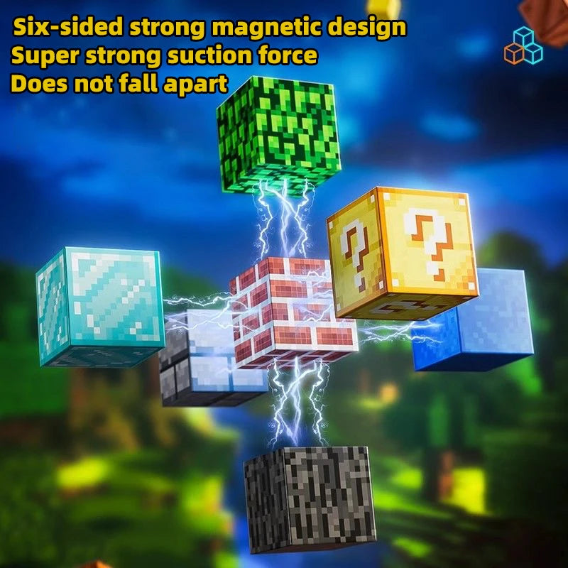 Magnetic building blocks toy storage box set - DIY assembly toys for children - building blocks for playing with tables Christma