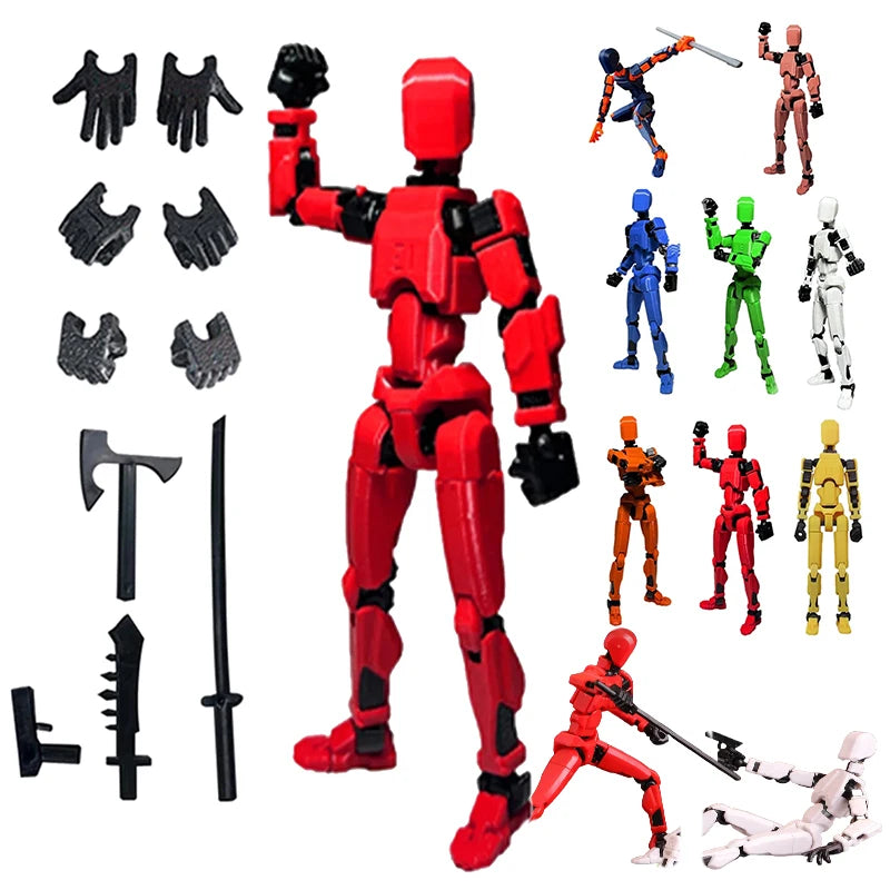 Action Doll Titan Multi Joint Mobile Transformation Robot Handheld T13 Action Doll Character Toy Children's Boy Birthday Gift